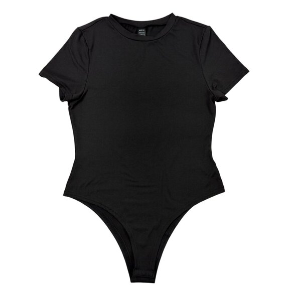 Black Short Sleeve Bodysuit Women’s Size L - Picture 1 of 10